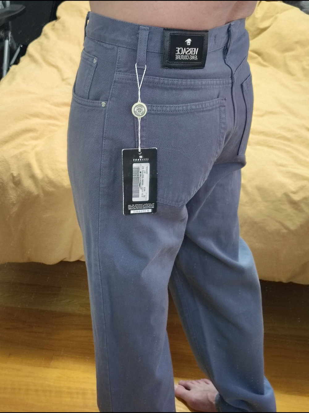 Men's Versace Jeans Couture Grey/Blue Baggy W32 L34 ITALY